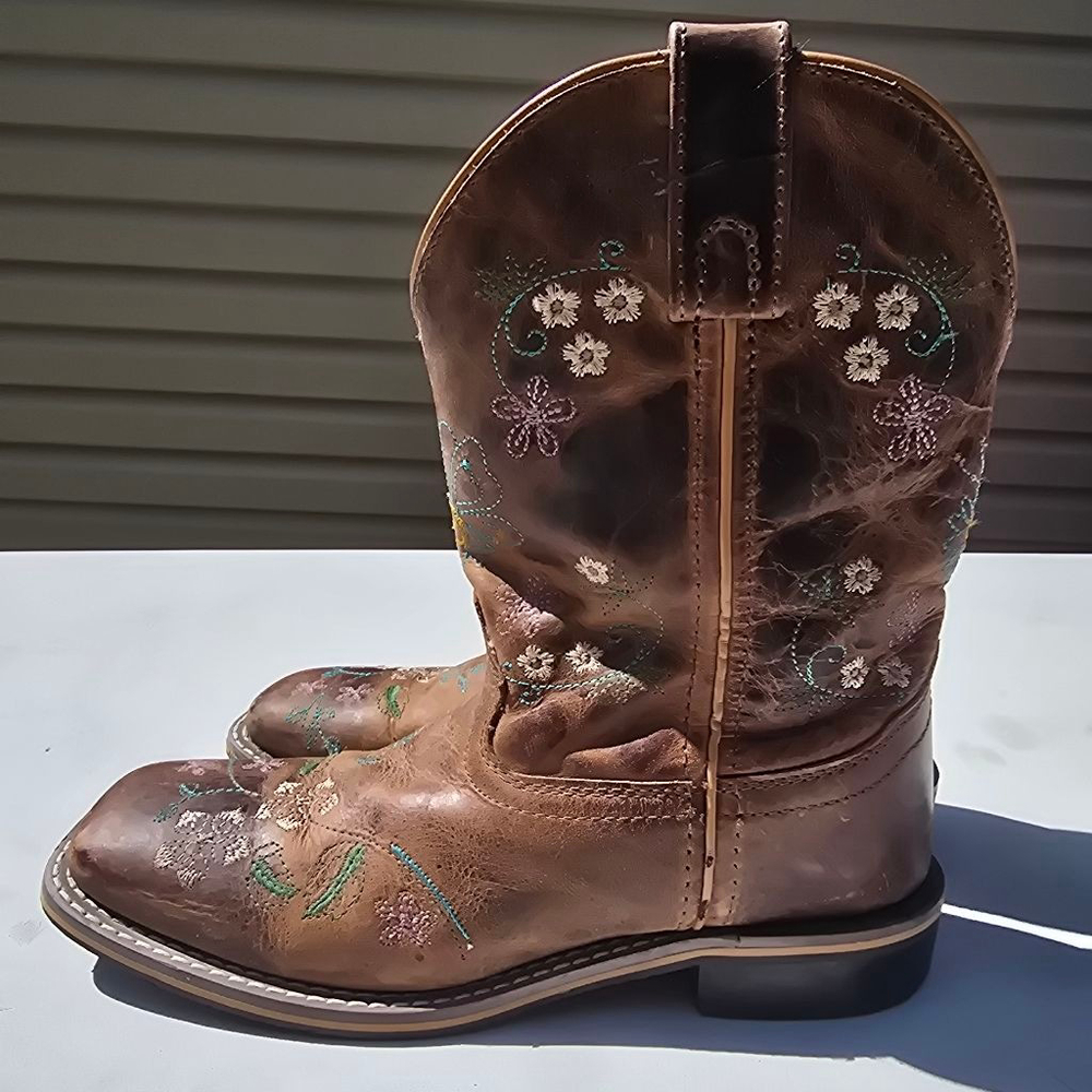 Smoky Mountain Embroidered Boots Girls Size 3